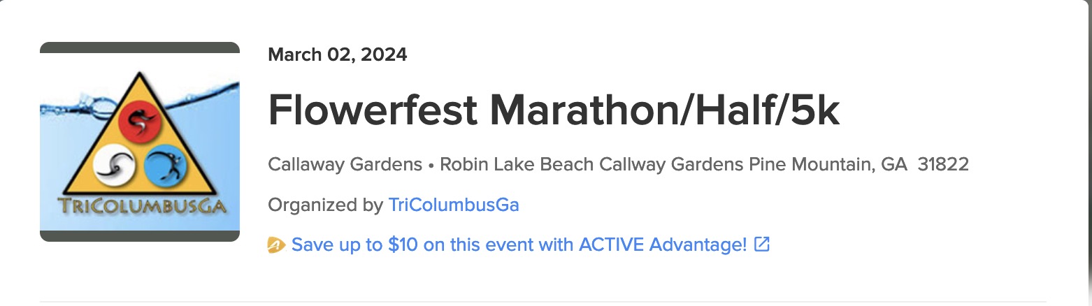 Flowerfest Marathon half 5k