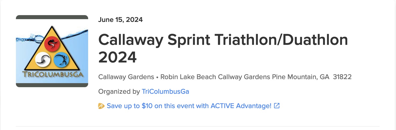 Callaway Sprint Triathlon:Duathlon 2024