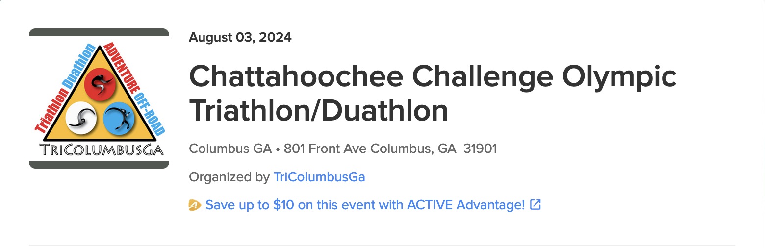 Chattahoochee Challenge Olympic Triathlon:Duathlon