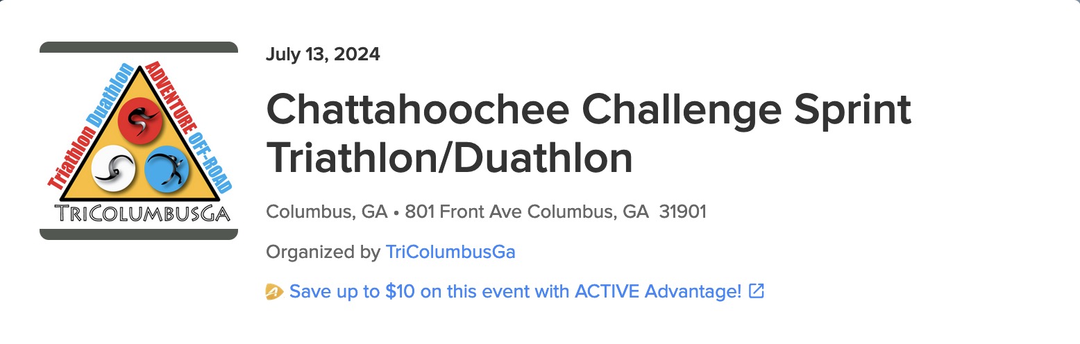 Chattahoochee Challenge Sprint Triathlon:Duathlon